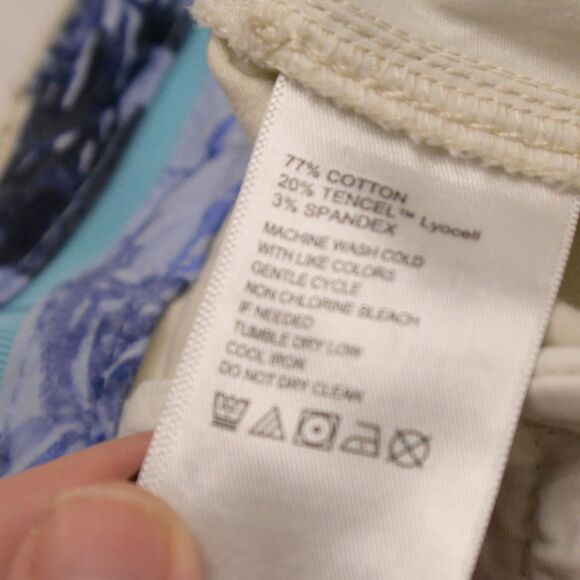 Tommy Bahama Chino Shorts Men's 35 White Cotton Tencel Mid Rise - Picture 5 of 9